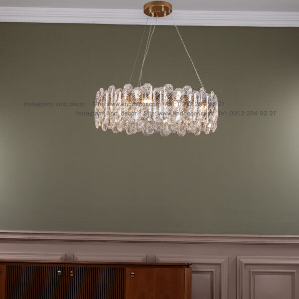 لوستر 3092 سانتيك 60 سانت 12 لامپ 68 كريستال