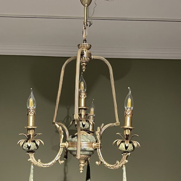 لوستر جار آنتیک - سبز فانوسی ۳+۱