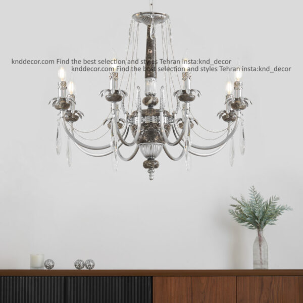 لوستر لیانا زنبق غنچه کروم سنگ نوک مدادی 8 شاخه