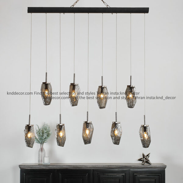 آویز 1051 رندومی لاینر 100 سانت 9 شعله کروم