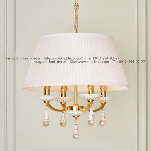 آویز ال طلایی سرامیک سفید کلاهک بزرگ آویز سرامیک 4