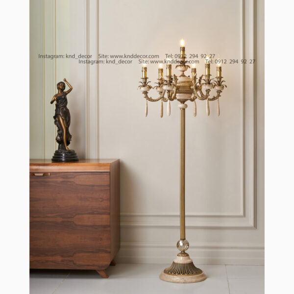 استند جار آنتیک سنگ کرم زنبق غنچه آویز سنگ 1+6