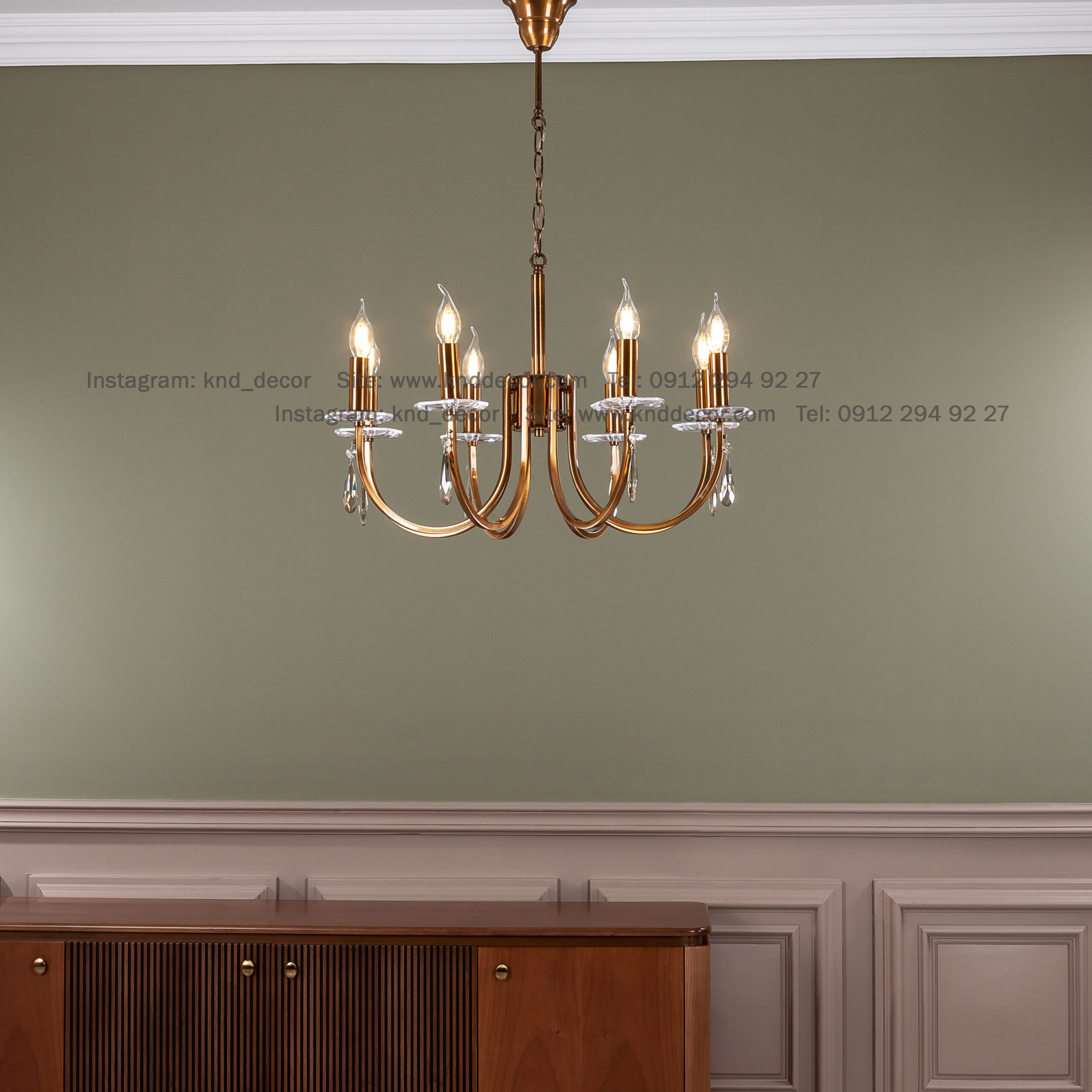 Advertising Photography For KNDDECOR Company لوستر 4081 سانتیک 8 شاخه - Image 1